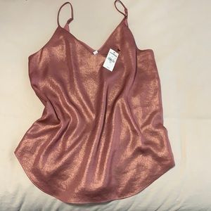 Express Downtown Cami metallic pink xxs